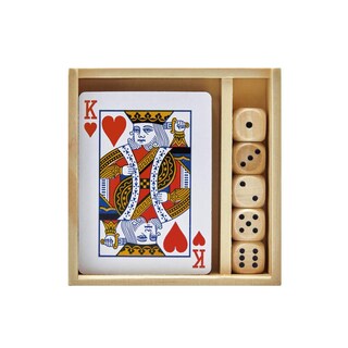 Foto 1 | Foto 1 | Paquete 90 Piezas Set De Juego Promocional Con Baraja Y Dados En Madera