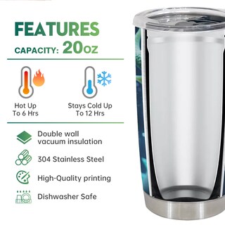 Foto 3 | Foto 3 | Taza De Viaje Oasisdream Vaso De Acero Inoxidable 600 Ml Con Tapa - Venta Internacional.