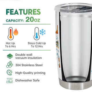 Foto 5 | Foto 5 | Taza De Café Tumbler Oasisdream De Acero Inoxidable 600 Ml Con Estampado De Peces - Venta Internacional.