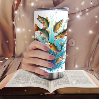 Foto 6 | Foto 6 | Taza De Café Tumbler Oasisdream De Acero Inoxidable 600 Ml Con Estampado De Peces - Venta Internacional.