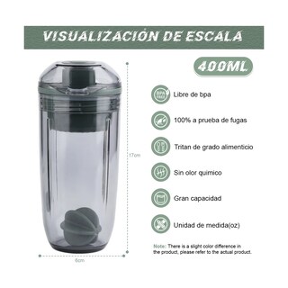 Foto 2 | Foto 2 | Vaso Para Batido De Proteínas Vaso De Agua Fitnes Roca Eo Safe Imports Esi-23747 Negro