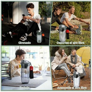 Foto 3 | Foto 3 | Vaso Para Batido De Proteínas Vaso De Agua Fitnes Roca Eo Safe Imports Esi-23747 Negro