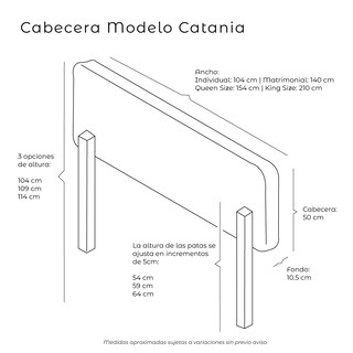 Foto 6 | Foto 6 | Cabecera Dicasa Catania Color Azul Acero Matrimonial