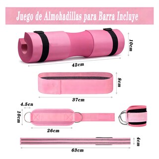 Foto 3 | Foto 3 | Kit 8 Piezas Fitness Haspinh Almohadilla Para Hip Thrust Y Sentadillas Eo Safe Imports Esi-23741 Rosa