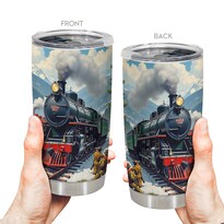 Taza De Viaje Oasisdream Vaso De 600 Ml Con Estampado De Trenes - Venta Internacional.