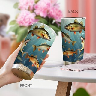 Foto 1 | Foto 1 | Taza De Café Tumbler Oasisdream De Acero Inoxidable 600 Ml Con Estampado De Peces - Venta Internacional.