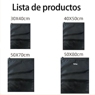 Foto 2 | Foto 2 | Kit Belug Bolsas Organizadoras Envasado al Vacío 4 Piezas Negras
