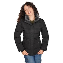 Chamarra Corta Capitonada Para Mujer Con Bolsillos Greenlander Negro