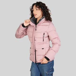 Foto 2 | Foto 2 | Chamarra Corta Capitonada Para Mujer Con Bolsillos Greenlander Rosa