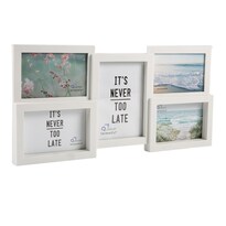 Portarretrato Izy Múltiple 5 Fotos 6x4 Blanco Plástico