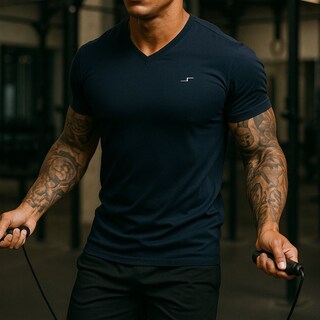 Foto 5 | Foto 5 | Playeras Deportivas Cuello V para Hombre 5 Piezas