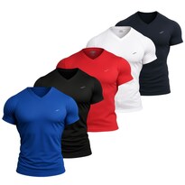 Playeras Deportivas Cuello V para Hombre 5 Piezas