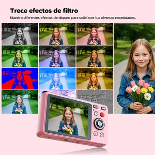 Foto 3 | Foto 3 | Cámara Digital Eo Safe Imports Webcam Autofoco Principiante +32gb Esi-23752 Rosa