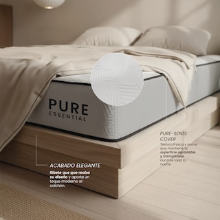 Foto 3 | Foto 3 | Colchón Smart Bamboo Pure Essential – Colchon En Caja De Memory Foam Soporte Medio-firme Y Frescura Nocturna (matrimonial)