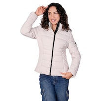 Chamarra Larga Capitonada Para Mujer Con Capucha Desmontable Greenlander Beige