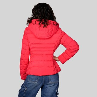 Foto 7 | Foto 7 | Chamarra Larga Capitonada Para Mujer Con Capucha Desmontable Greenlander Rojo