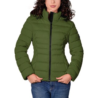 Foto 2 | Foto 2 | Chamarra Larga Capitonada Para Mujer Con Capucha Desmontable Greenlander Verde