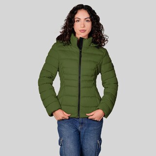 Foto 3 | Foto 3 | Chamarra Larga Capitonada Para Mujer Con Capucha Desmontable Greenlander Verde