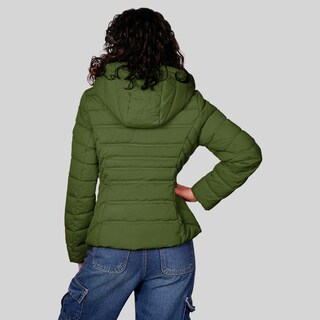 Foto 7 | Foto 7 | Chamarra Larga Capitonada Para Mujer Con Capucha Desmontable Greenlander Verde