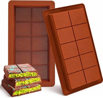 Foto 1 | Foto 1 | Set De 2 Moldes De Silicona Para Chocolate Reutilizables Antiadherentes Y Fácil Desmolde Bluelander