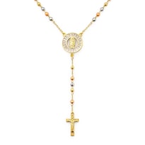 Rosario Virgen De Guadalupe Moon & Self Oro 18k Tricolor