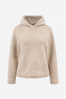 Foto 1 | Foto 1 | Hoodie Sudadera Tela Borrega Para Dama Con Capucha Genérica Modelo 714 Color Arena Talla Ch