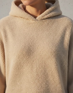 Foto 2 | Foto 2 | Hoodie Sudadera Tela Borrega Para Dama Con Capucha Genérica Modelo 714 Color Arena Talla Ch