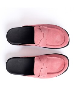 Foto 2 | Foto 2 | Mules De Mujer Piel Gamuza Rosa Calzado Sueco Comodos