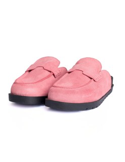 Foto 3 | Foto 3 | Mules De Mujer Piel Gamuza Rosa Calzado Sueco Comodos