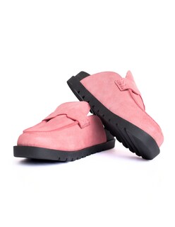 Foto 4 | Foto 4 | Mules De Mujer Piel Gamuza Rosa Calzado Sueco Comodos