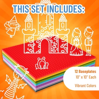 Foto 3 | Foto 3 | Placas Base Strictly Briks Classic, Apilables, 10 X 10 Pulgadas, Paquete De 12 - Venta Internacional.