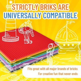 Foto 4 | Foto 4 | Placas Base Strictly Briks Classic, Apilables, 10 X 10 Pulgadas, Paquete De 12 - Venta Internacional.