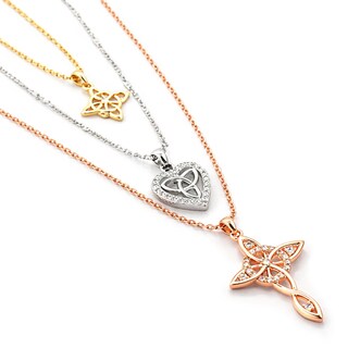 Foto 2 | Foto 2 | Set Triple Collar Moon & Self Triquetra Celta Baño Oro 18k