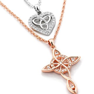 Foto 3 | Foto 3 | Set Triple Collar Moon & Self Triquetra Celta Baño Oro 18k