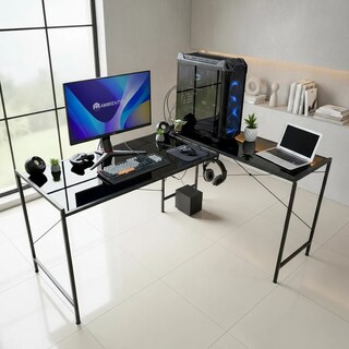 Foto 1 | Foto 1 | Escritorio Gamer AMBIENTIKA Modelo Lb Color Negro / Gris Oscuro 160x118 Cm Forma L