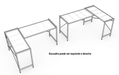 Foto 5 | Foto 5 | Escritorio Gamer AMBIENTIKA Modelo Lb Color Negro / Gris Oscuro 160x118 Cm Forma L