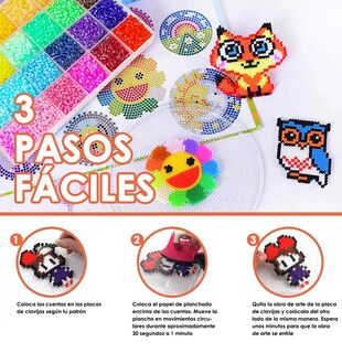 Foto 4 | Foto 4 | Kit Lab.g Hama Beads 72 Colores Piezas Para Planchar Multicolor