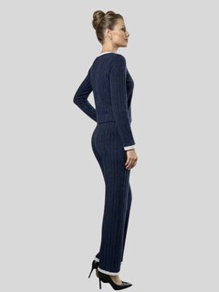 Foto 4 | Foto 4 | Conjunto 2 Piezas Blusa Manga Larga Y Pantalón Conj-090 Marino Ajuste Cómodo Sofisticado Para Mujer