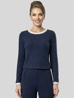 Foto 6 | Foto 6 | Conjunto 2 Piezas Blusa Manga Larga Y Pantalón Conj-090 Marino Ajuste Cómodo Sofisticado Para Mujer