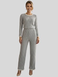 Foto 5 | Foto 5 | Conjunto 2 Piezas Blusa Manga Larga Y Pantalón Conj-090 Gris Ajuste Cómodo Sofisticado Para Mujer