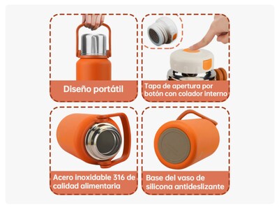 Foto 3 | Foto 3 | Termo De Acero Inoxidable Xtellar Botella De Agua Térmica 1000ml