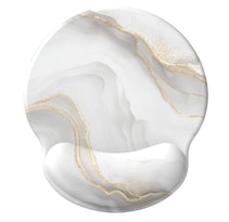 Mousepad Xtellar Ergonómico Gel Antideslizante Mármol Blanco