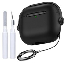 Funda Para Airpods Xtellar Silicona Con Cierre Negro