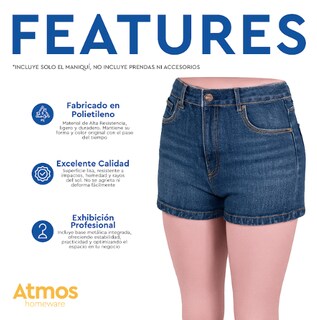 Foto 4 | Foto 4 | Maniquí De Dama Atmos Homeware De Plástico De Alta Resistencia Color Gris