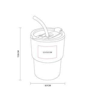 Foto 5 | Foto 5 | Paquete Con 15 Piezas De Vaso Con Popote Promocional Merchandising