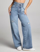 Jeans Pierna Ancha Tiro Super Alto Relax 4237stme
