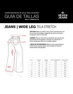 Foto 7 | Foto 7 | Jeans Pierna Ancha Tiro Super Alto Flex 0122kaki Seven Jeans