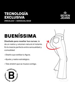 Foto 8 | Foto 8 | Jeans Pierna Ancha Tiro Alto Push Up Buenissima 0181came Seven Jeans