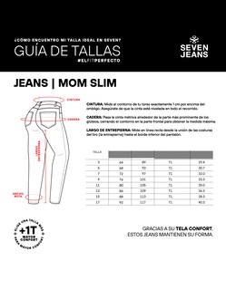 Foto 7 | Foto 7 | Jeans Mom Slim Tiro Super Alto Flex 0076ngro Seven Jeans