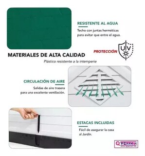 Foto 4 | Foto 4 | Casa Para Mascotas Q Perrón Extra Grande Color Verde Resistente Y Durardera